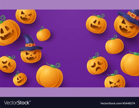 Halloween sale banner with scary element Vector Image