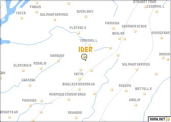 Ider (United States - USA) map - nona.net