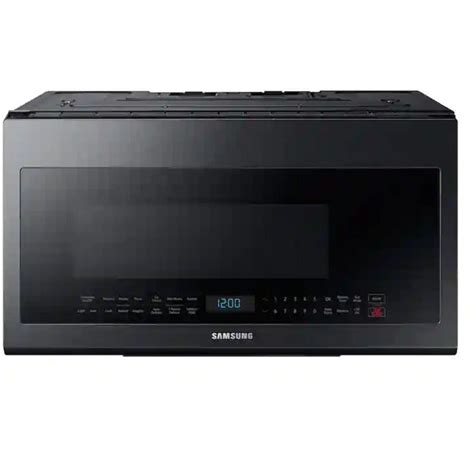 Samsung 2.1 cu. ft. Over-the-Range Microwave with Sensor Cooking in Fi ...