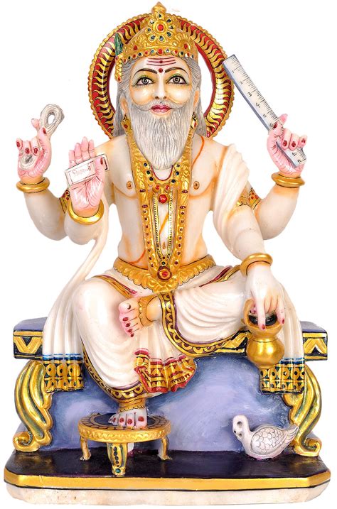 Marble Statue of Vishwakarma Ji