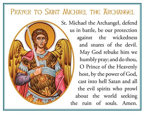 Buy Saint Michael the Archangel Downloadable and Printable Prayer ...