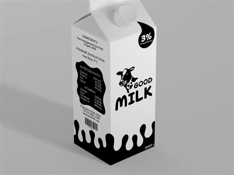 Milk box packaging design by Maksym Kaluhin on Dribbble