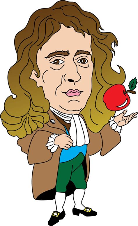 Isaac Newton Cartoon Drawing - Isaac Scientist Tecknad Rolig Divertente ...