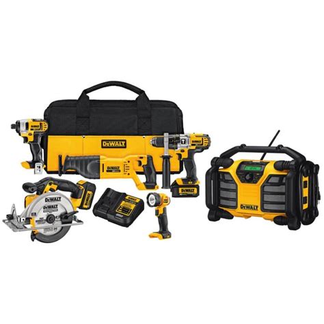 DeWalt 20V MAX Li-Ion Combo Kit With 12/20V MAX Worksite Charger Radio ...