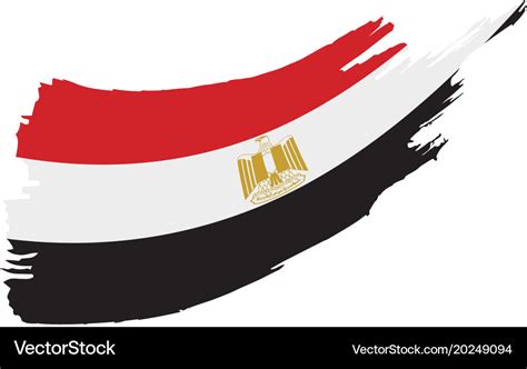 Egypt flag Royalty Free Vector Image - VectorStock