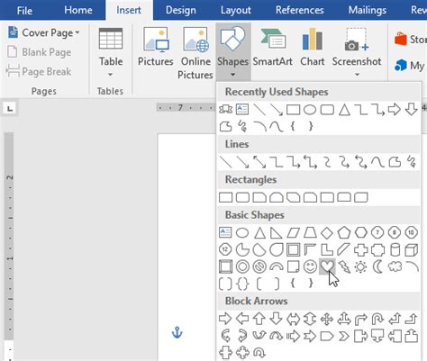 Word Formatting: Shapes – Varsity Education