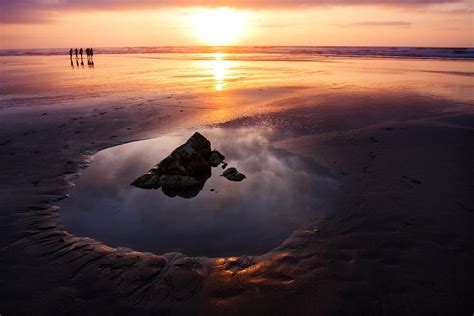 Beach Sunset In Casablanca by Geoffrey Gilson Photography