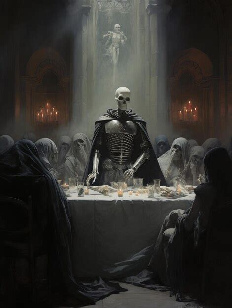 Premium AI Image | Banquo s ghost at the banquet the phantom arising ...