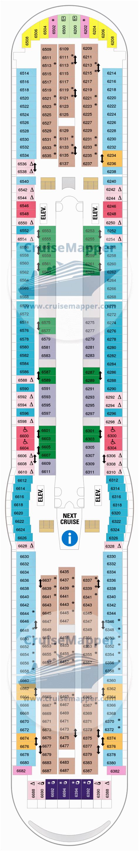 Voyager Of The Seas deck 6 plan | CruiseMapper