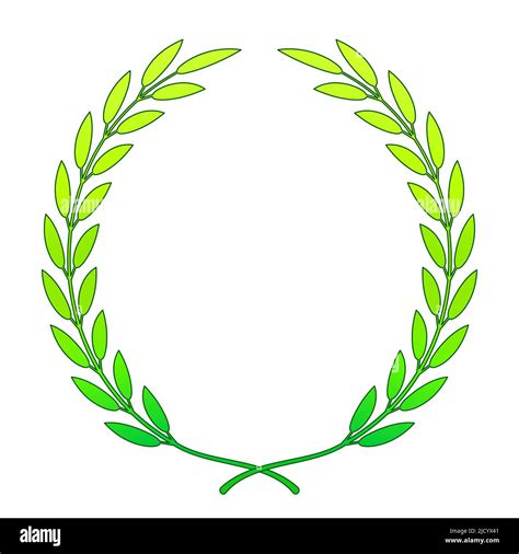 Illustration of a green laurel wreath Stock Vector Image & Art - Alamy