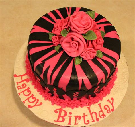 Zebra And Ribbon Rose Cake - CakeCentral.com