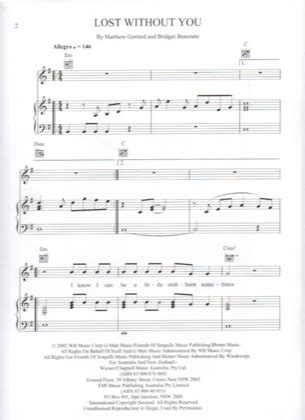 Lost Without You - Delta Goodrem Free Piano Sheet Music PDF