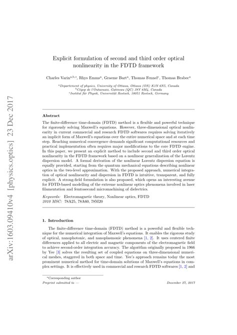 (PDF) Explicit formulation of second and third order optical ...