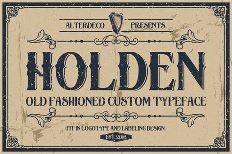 Holden Typeface | Vintage Fonts | Old Fashioned Fonts