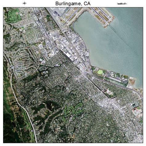 Aerial Photography Map of Burlingame, CA California