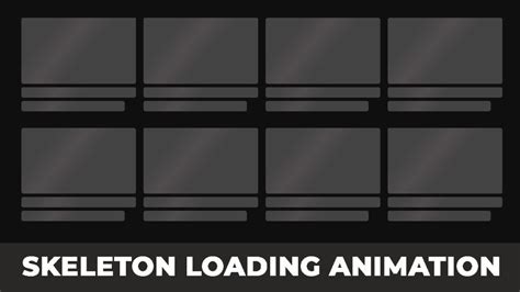 How to Create a Skeleton Loading Animation Using HTML CSS and ...