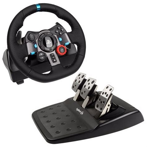 LOGITECH Driving Force G29 Steering Wheel Pedals & Gearstick /Shifter ...