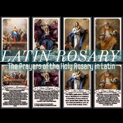 The Rosary in Latin: Prayer Cards Printable - Etsy