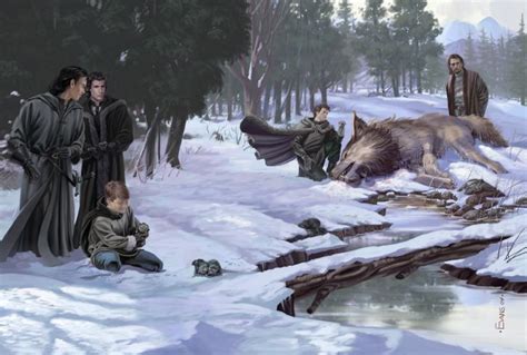 Starks finding the direwolf pups | Game of thrones podcast, Game of ...