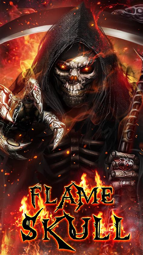 🔥 Download Flame Skull Live Wallpaper Android From by @rstanton | Live ...