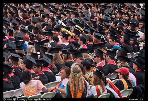 Picture/Photo: Graduates in academic regalia. Stanford University ...