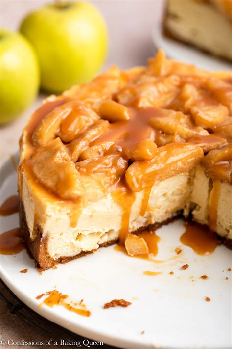 The BEST Caramel Apple Cheesecake - Confessions of a Baking Queen