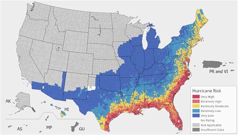 Hurricane States Map