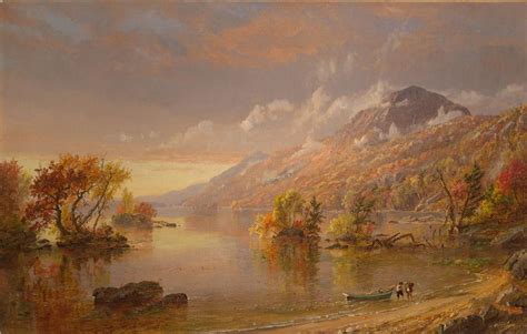 An 1872 oil painting called *Lake George* by Jasper Francis Cropsey, a ...