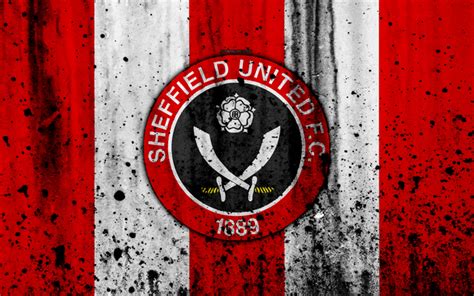 Descargar fondos de pantalla 4k, FC Sheffield United, el grunge, el EFL ...