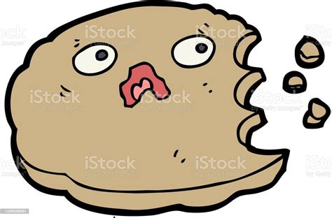 Cartoon Bitten Cookie Stock Illustration - Download Image Now - Art ...