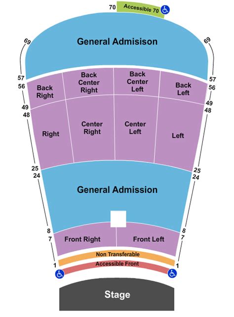 Red Rocks Amphitheatre, Resv 1-7, 25-56 and GA 8-24, 57-69 Seating ...