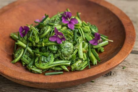 Simple Fiddlehead Fern Salad with Mint