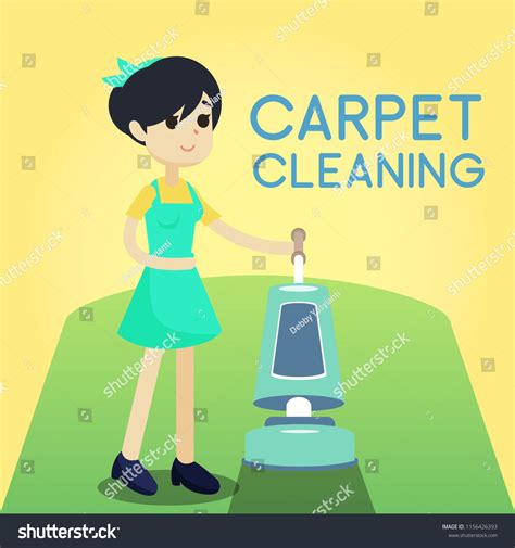 Cleaning Carpet Cartoon Illustration Stock Vector (Royalty Free ...