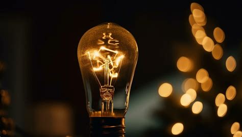 Bright ideas glowing from illuminated light bulb generated by AI ...