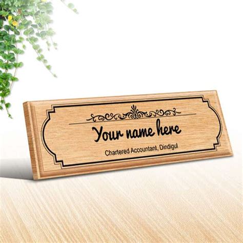 Personalized name board | Name plate | Wooden engraved name plate ...