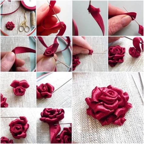 DIY Pretty Satin Ribbon Roses - Free Tutorial