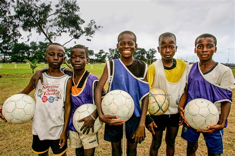 African Kids Playing Football