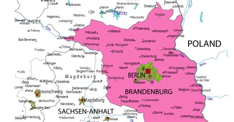 Map of German Province: Map of Brandenburg Province