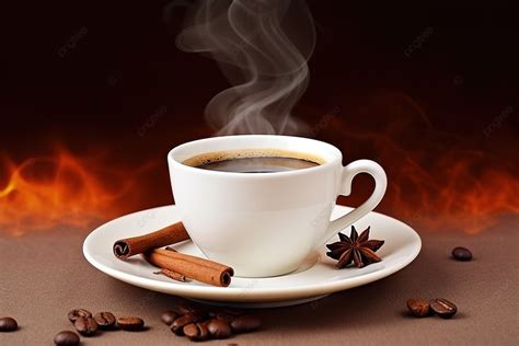 One Cup Of Warm Coffee With Steam Background, High Resolution, Lucky ...