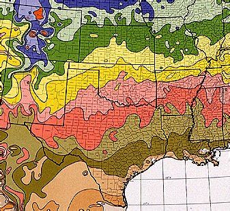 USDA Hardiness Zone Map - South-Midwest US