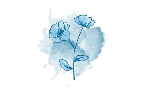 Blue Watercolor Flower Images | Best Flower Site