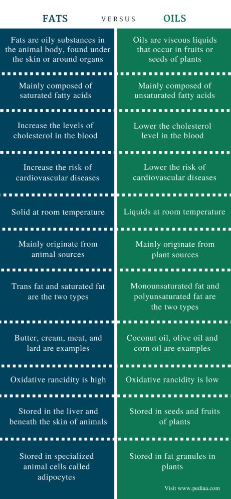 Difference Between Fats and Oils | Definition, Saturation, Examples