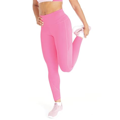 Buy Reebok Womens Workout Ready High Rise Rib Tight Leggings True Pink