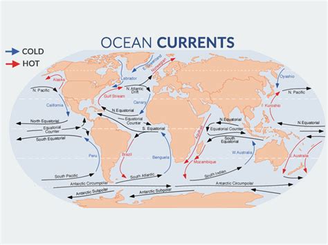 Ocean Currents Map With Labels