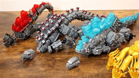 Godzilla & KingGhidorah Unofficial LEGO Mashup - YouTube