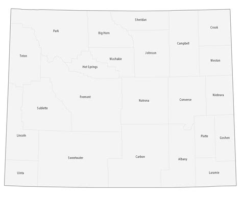 Wyoming Lakes and Rivers Map - GIS Geography