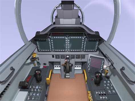 3d model f-15e cockpit