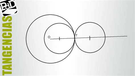 Circunferencias tangentes a otra, conociendo el punto de tangencia y el ...