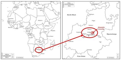 Location of Alexandra township (Source: Compiled by authors using maps ...