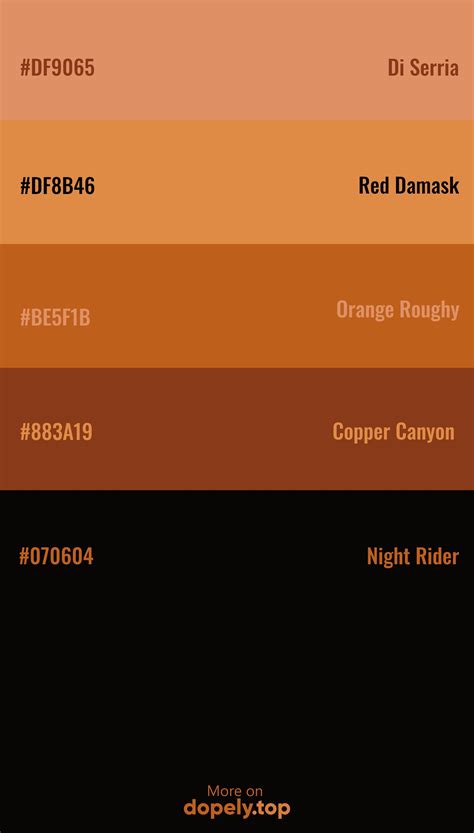 Desert Color Palette with Hex Codes